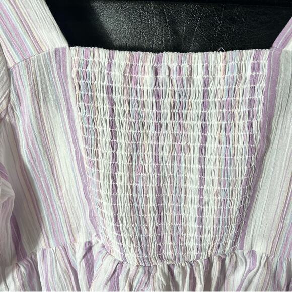 Lush‎ Lavender And White Stripe Top Size Large - Picture 6 of 10